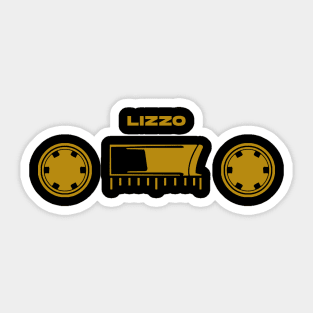 60s cassette with text Lizzo Sticker